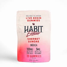 HABIT EXOTICS SHERBET SUNDAE GUMMY 100MG THC INDICA 20CT
